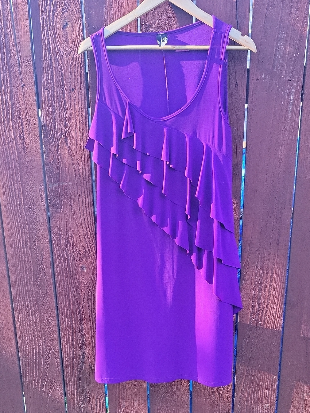 Nic & Dom Purple Ruffle Sleeveless Women’s Dress XL